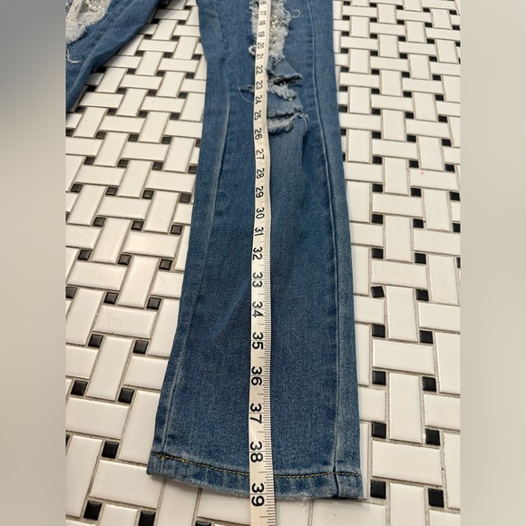VENUS Blue Distressed Skinny Jeans - Picture 8 of 8